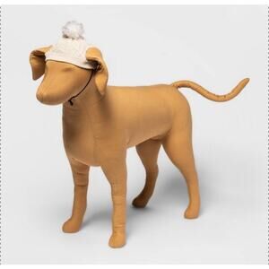 NEW Dog Cat PET HAT LG XL Cream Knit Clothes Boots & Barkle Outfit Accessory NWT